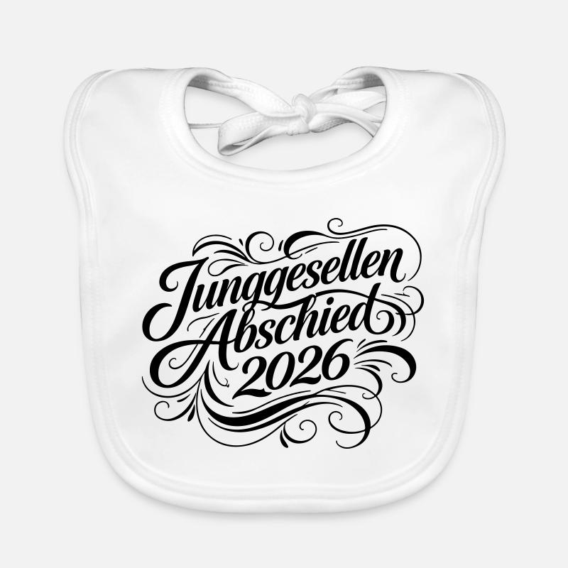 Junggesellenabschied 2026 Baby Bio-Lätzchen