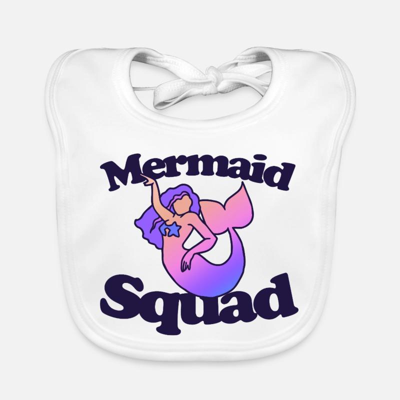 Mermaid Squad Gradient Organic Baby Bibs