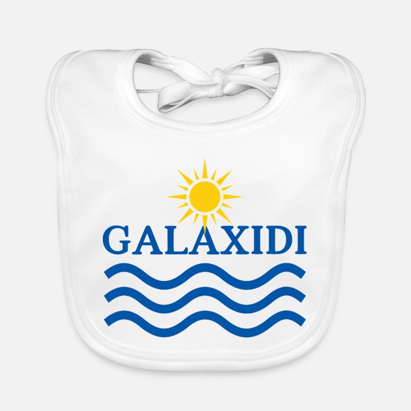 Galaxidi Sun and Waves  Organic Baby Bibs