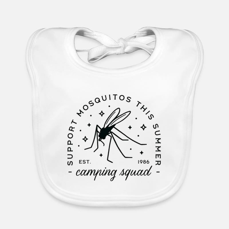Groupe de camping Mosquito Drôle de camp d’été Bavoir bio Bébé
