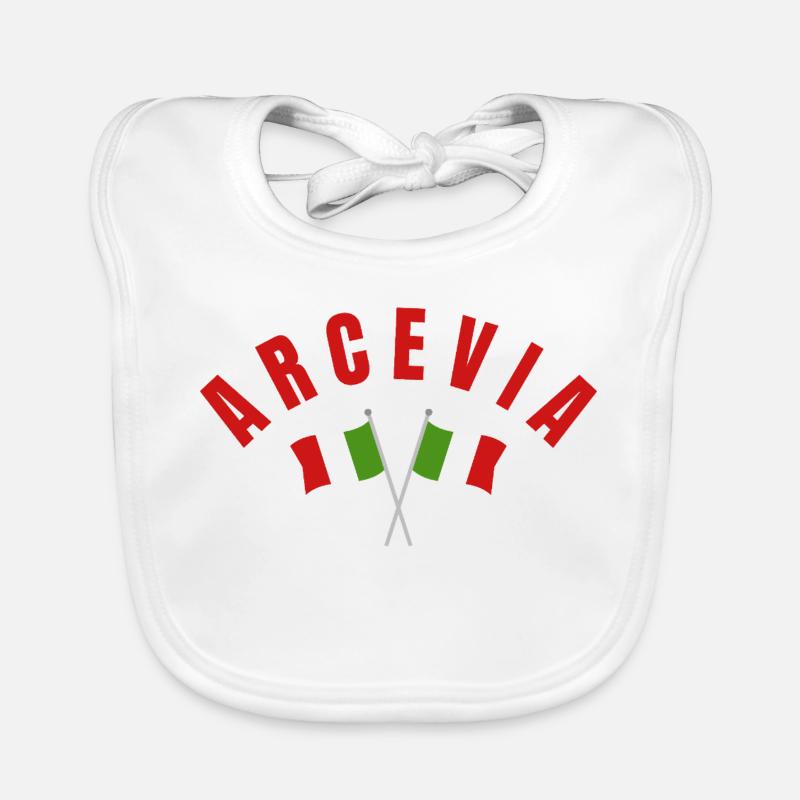 Arcevia Italian Flags Organic Baby Bibs