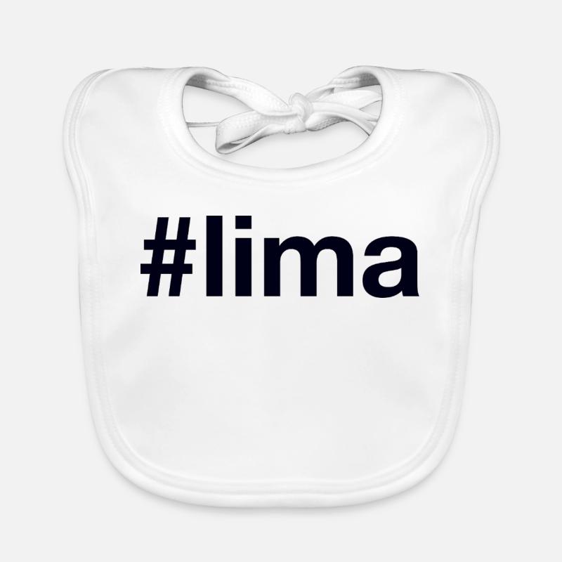Lima Peru Hashtag Organic Baby Bibs