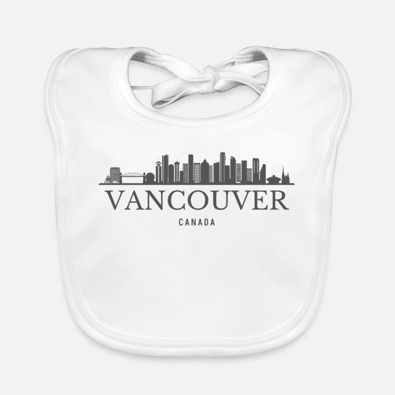 Vancouver Canada, silhouette de Vancouver Bavoir bio Bébé