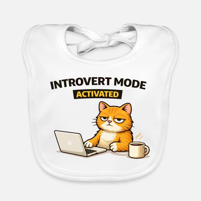 Chat activé en mode introverti Bavoir bio Bébé