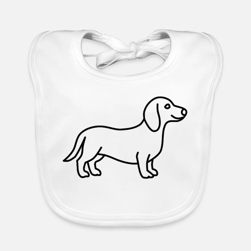 Courbe de niveau teckel Bavoir bio Bébé