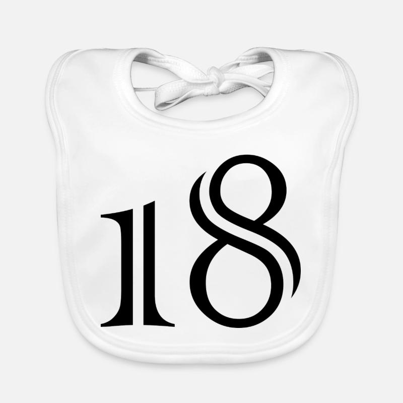 18. 18 ANS. 18e ANNIVERSAIRE. ANNIVERSAIRE 18 ANS. Bavoir bio Bébé