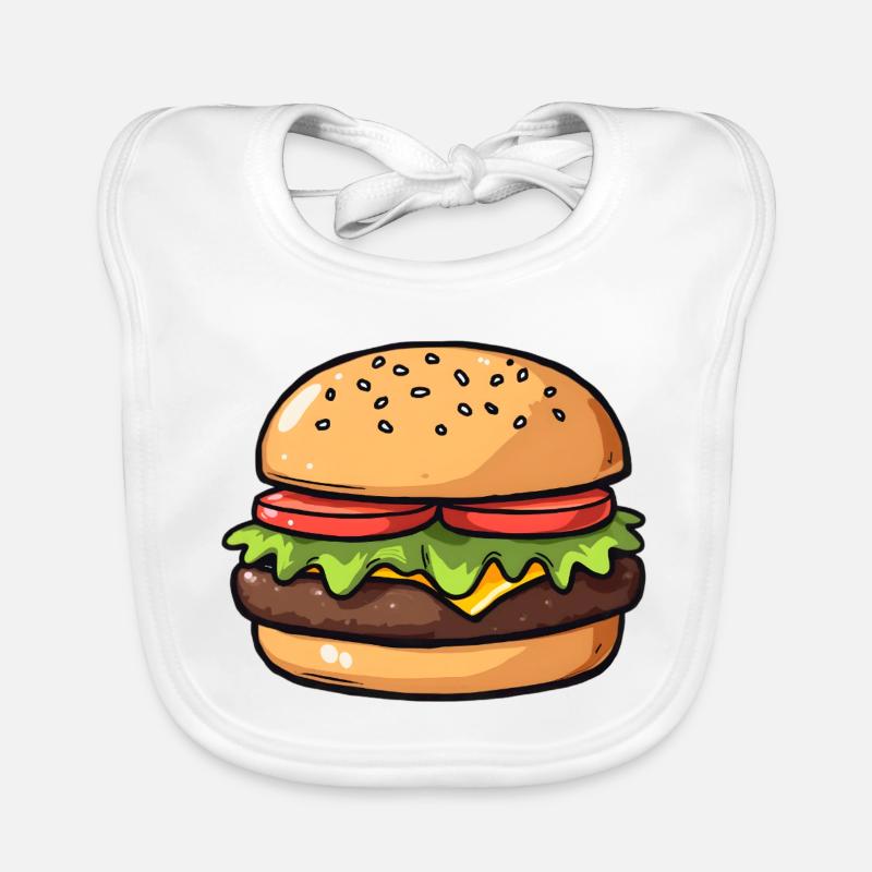 hamburger Organic Baby Bibs