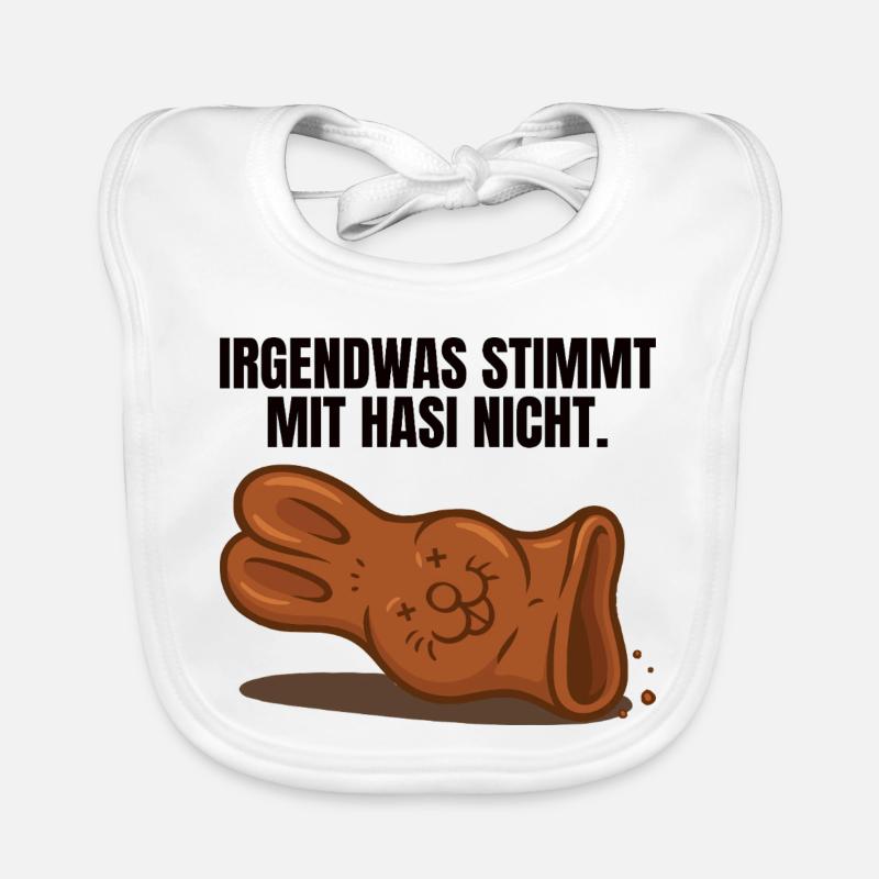 Irgendwas stimmt mit Hasi nicht Ostern Baby Bio-Lätzchen
