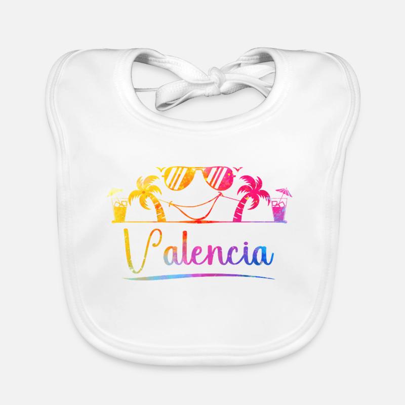 Valencia Beach Colors Organic Baby Bibs
