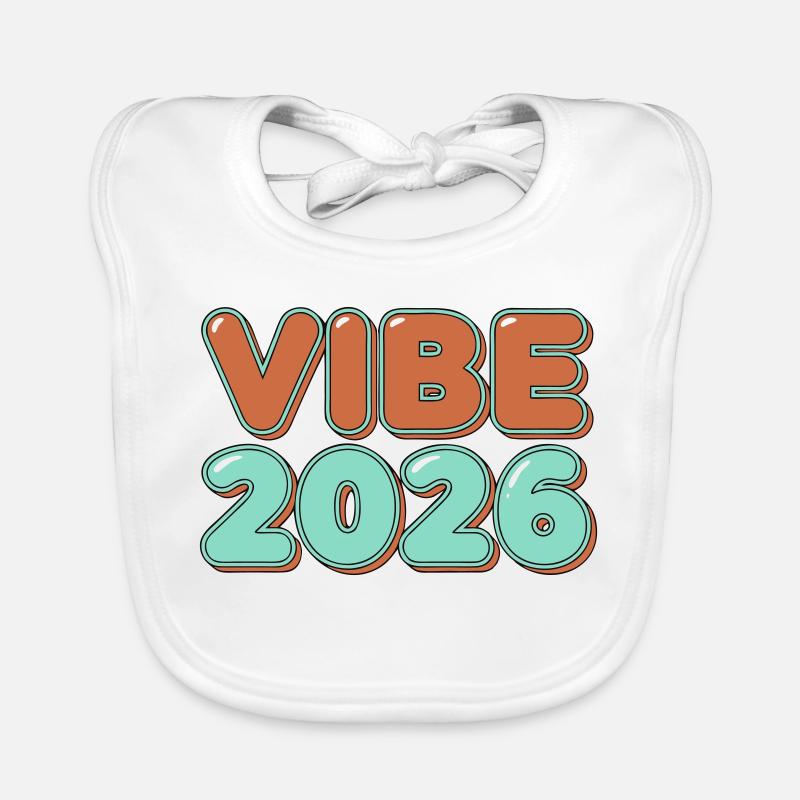 Retro Vibe 2026 Typographie Lettrage Bavoir bio Bébé