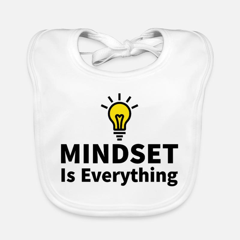 Mindset is everything Light bulb motivation success Organic Baby Bibs