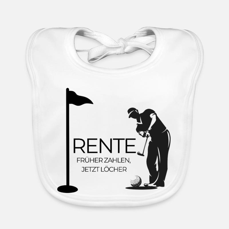 Rente Golfer  Baby Bio-Lätzchen
