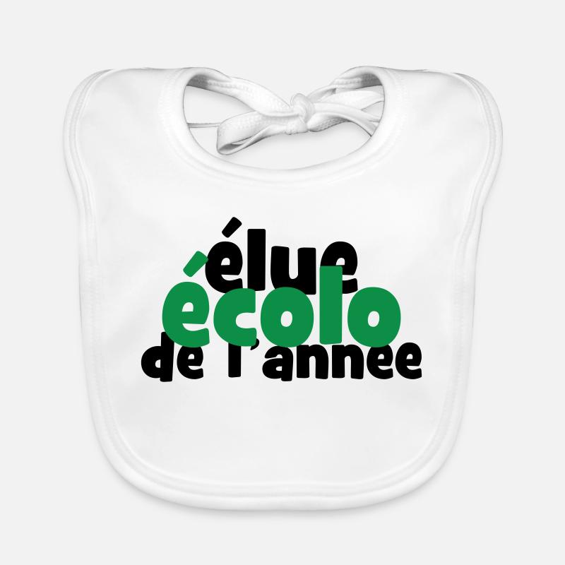 Distinction Elue Ecolo Année Typo Bavoir bio Bébé
