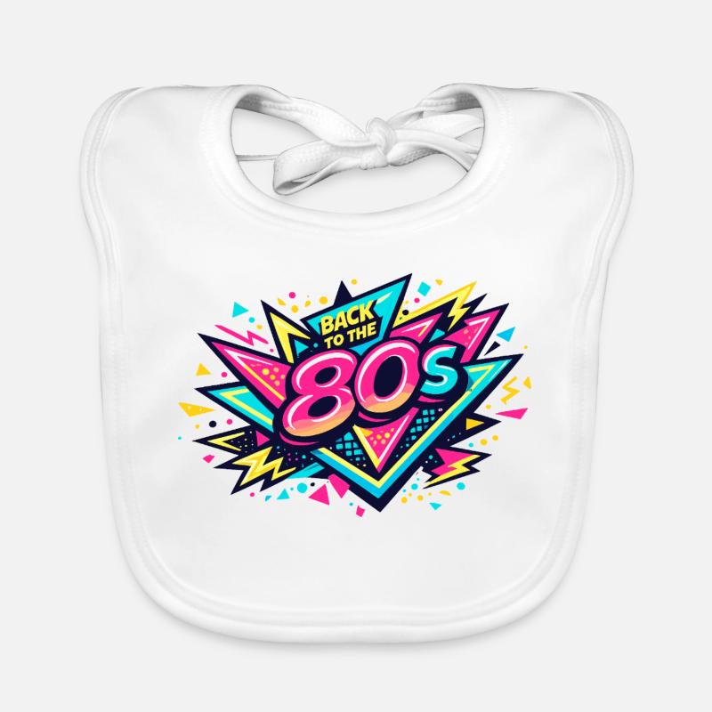 Back to the 80s Neon Burst Organic Baby Bibs