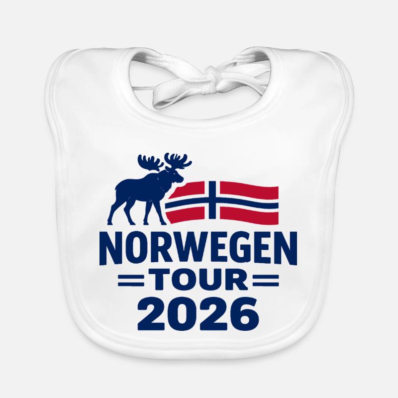 Norwegen Tour 2026 Geschenk Abenteuer Baby Bio-Lätzchen