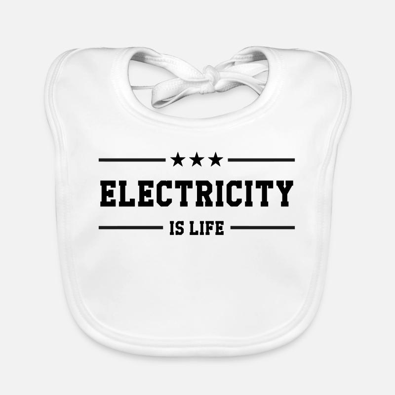 L'Électricité c'est la Vie : Énergie et Passion ! Bavoir bio Bébé