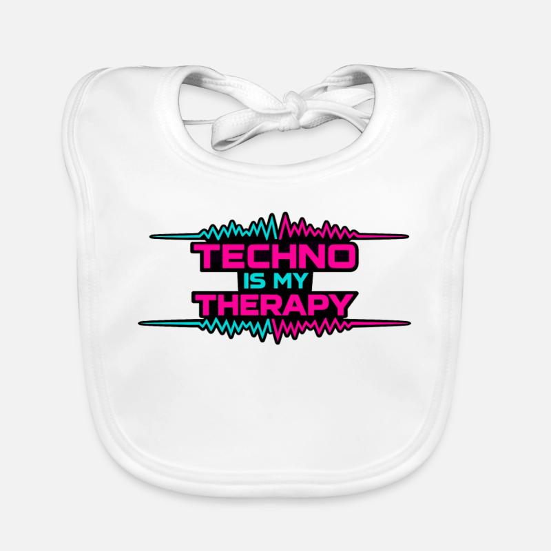 Technothérapie Néon Pulse Bavoir bio Bébé