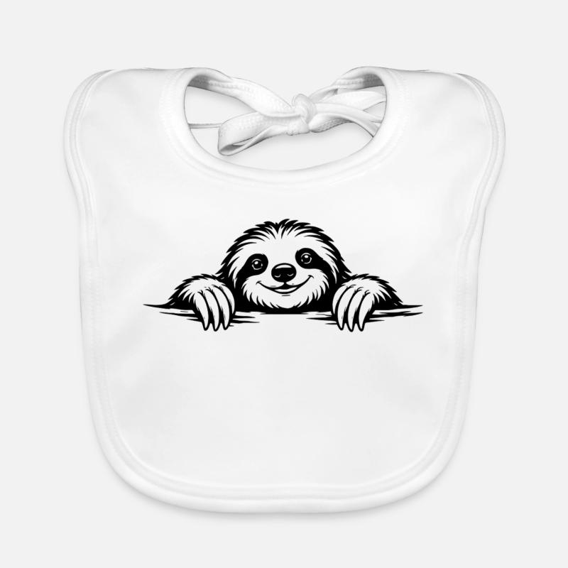 Faultier in chilliger Pose Baby Bio-Lätzchen