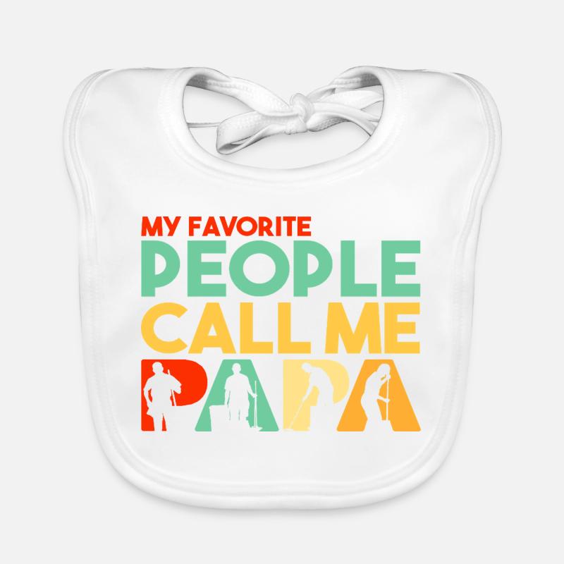 Mes personnes préférées m’appellent Papa Concierge Bavoir bio Bébé