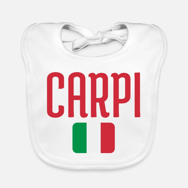 Capri Bold Typer avec drapeau italien Bavoir bio Bébé