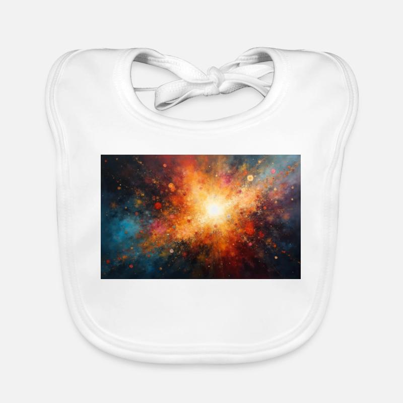 Kosmische Burst-Nebel-Explosion Baby Bio-Lätzchen