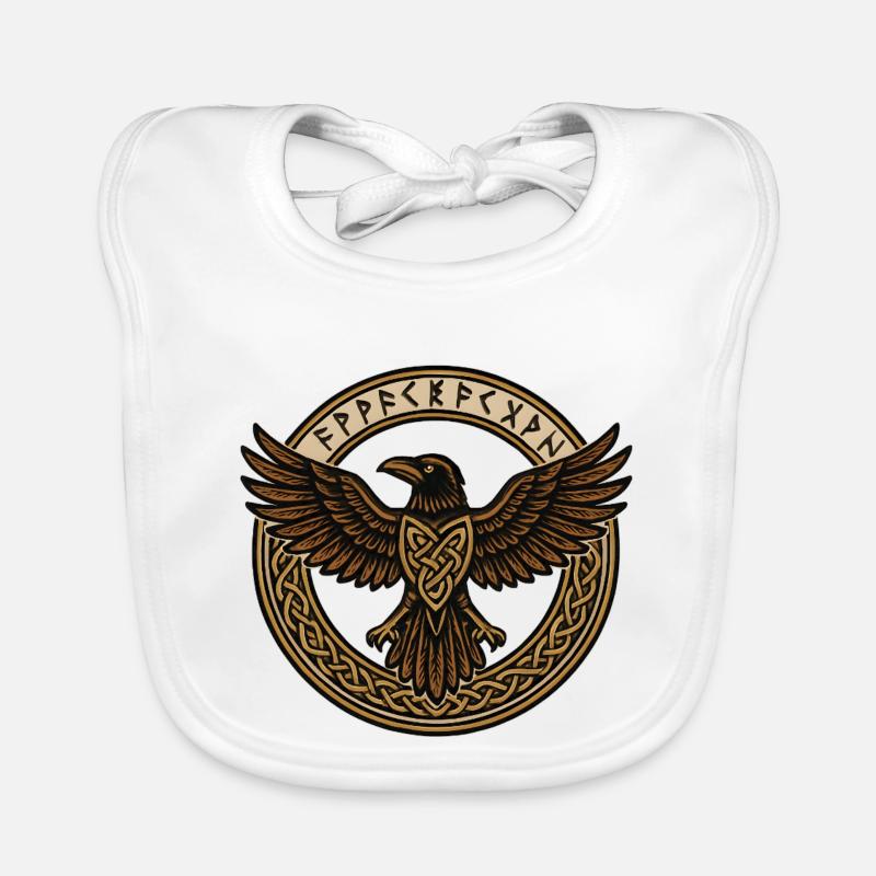 Ravenlord in the Rune Circle Organic Baby Bibs