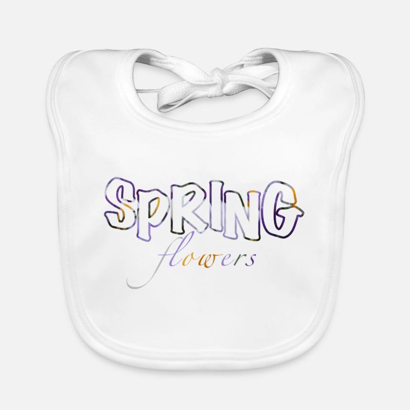 Couleurs des crocus des fleurs de printemps Bavoir bio Bébé