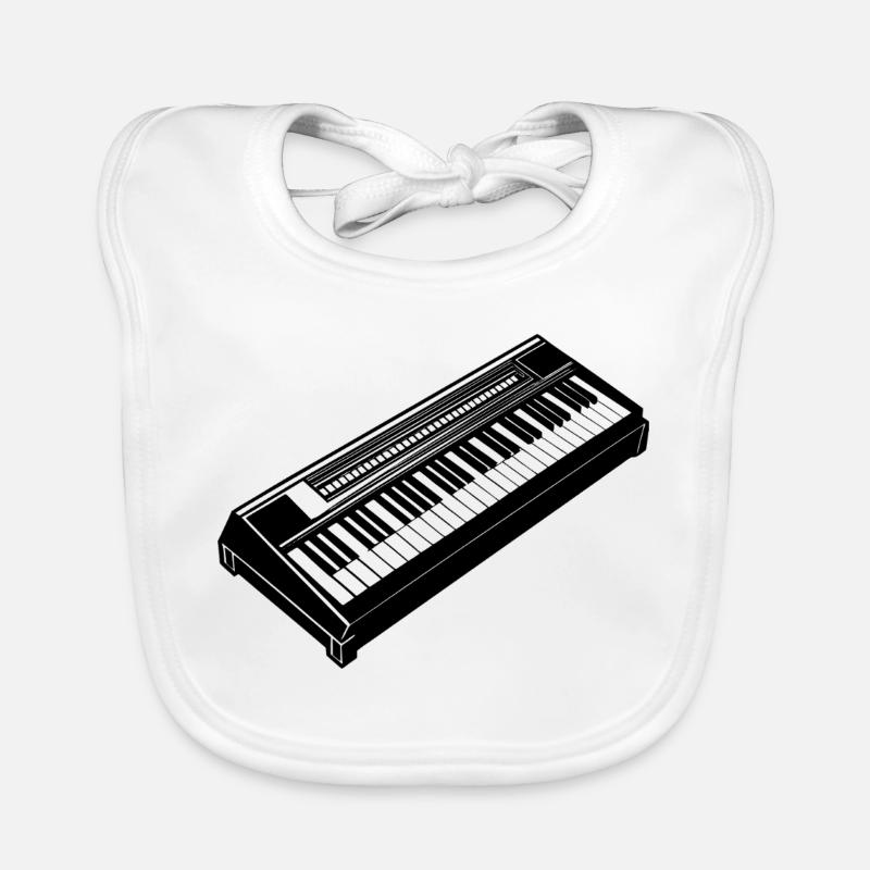 Electronic Keyboard Organic Baby Bibs
