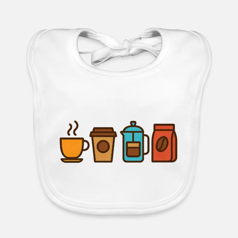 Coffee Lover Design – Perfect for Coffee Fans Organic Baby Bibs