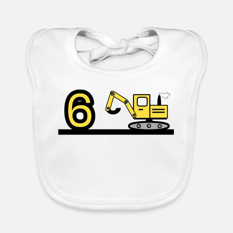 Excavator Organic Baby Bibs