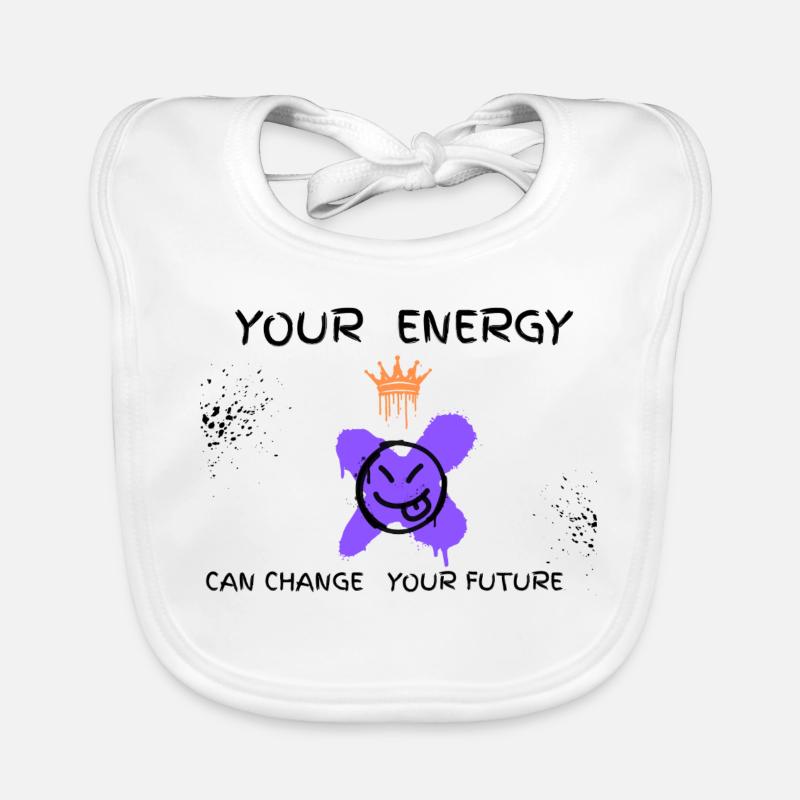 Crown Graffiti Purple  Bavoir bio Bébé