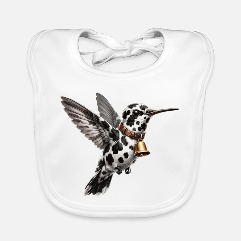 Funny Mixed Hummingbird Cow Pattern Organic Baby Bibs
