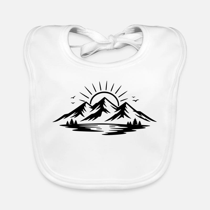 Berglandschaft  Baby Bio-Lätzchen