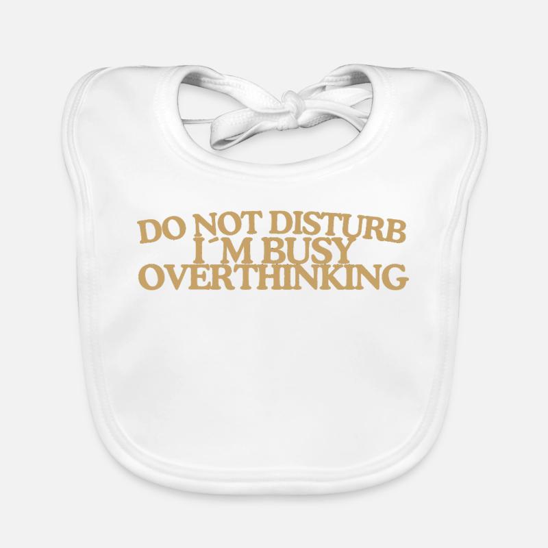 Do not disturb Overthinking Retro Spruch Gold Baby Bio-Lätzchen