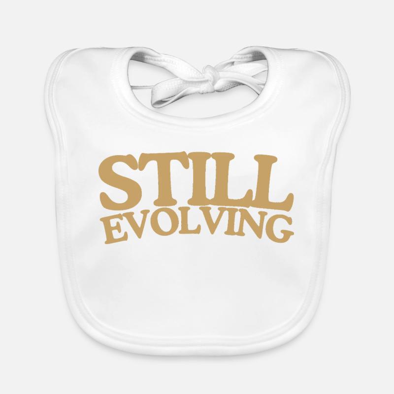Still evolving growth retro saying design Organic Baby Bibs