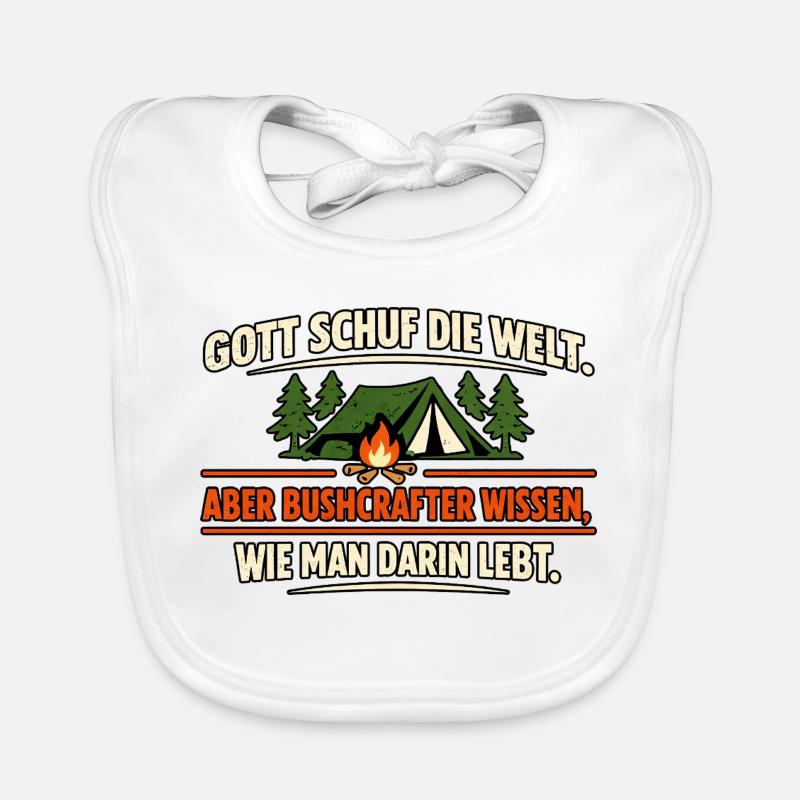 Bushcraft Humor Outdoor Leben Statement Baby Bio-Lätzchen