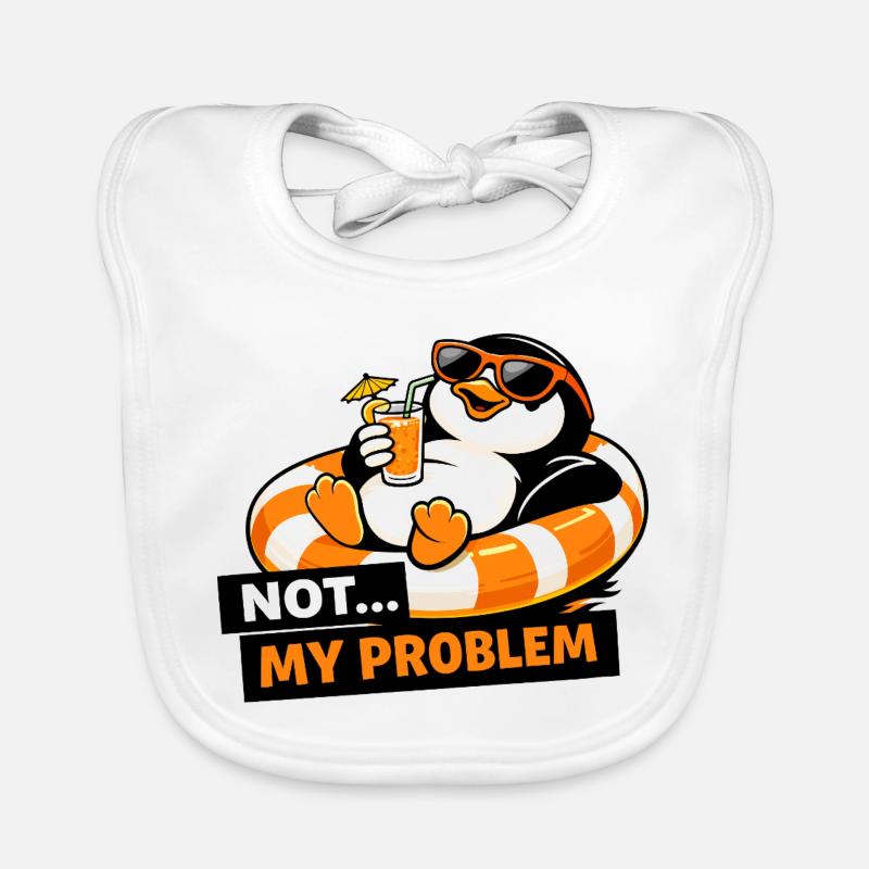 Not My Problem Penguin Chill Organic Baby Bibs