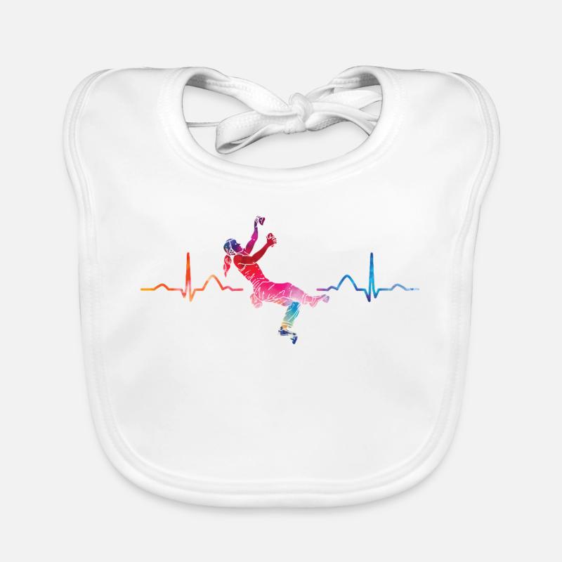 Boulderer Herzschlag Boulder Bouldern Baby Bio-Lätzchen