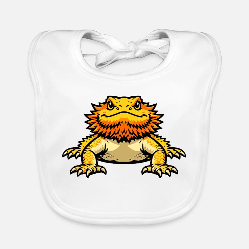 Flammensalamander Karikatur Baby Bio-Lätzchen