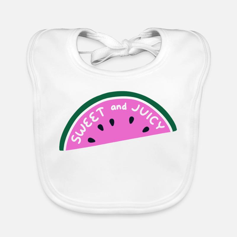 Chemise en pastèque sucrée et juteuse Fruit d’été mignon Bavoir bio Bébé