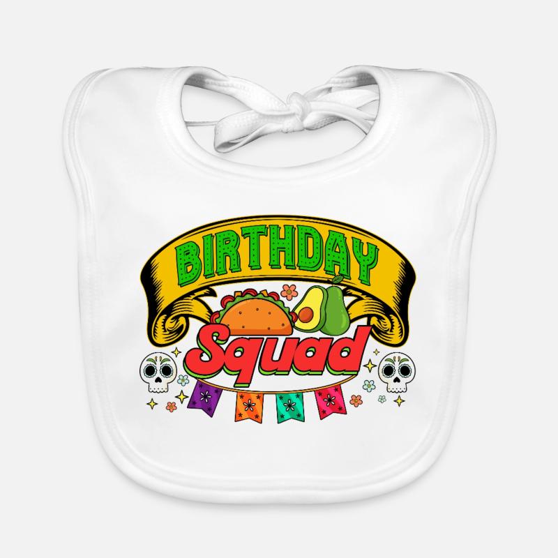 Birthday Squad Cinco De Mayo Mexican Party Bavoir bio Bébé