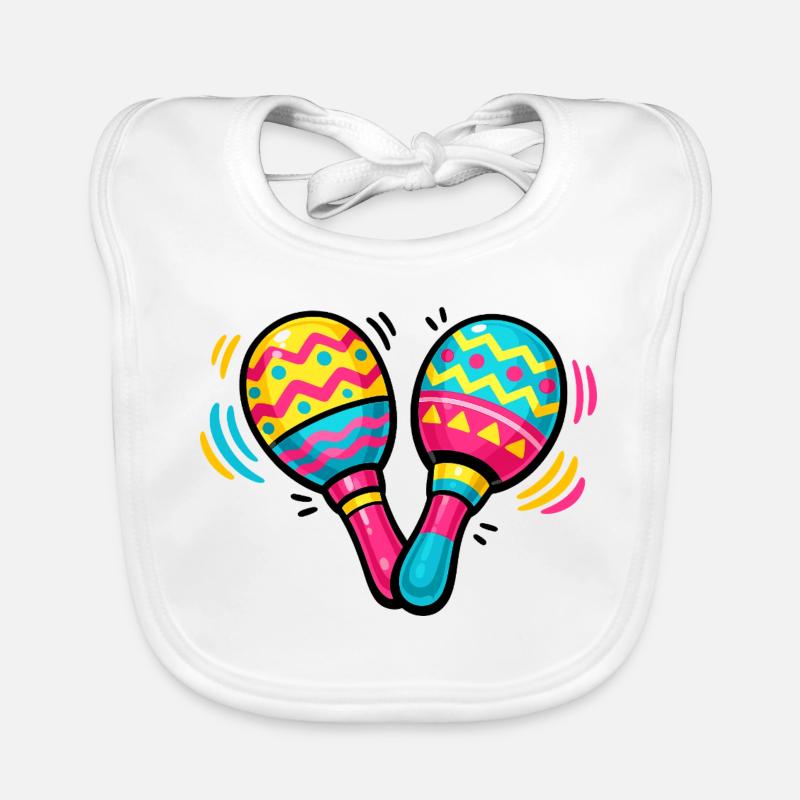 Bunte Maracas Muster Baby Bio-Lätzchen