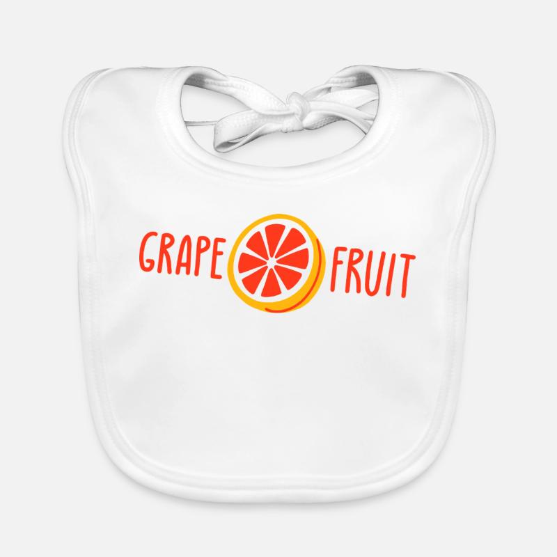 Grapefruit Citrus Slice unny Citrus Pun Design Organic Baby Bibs
