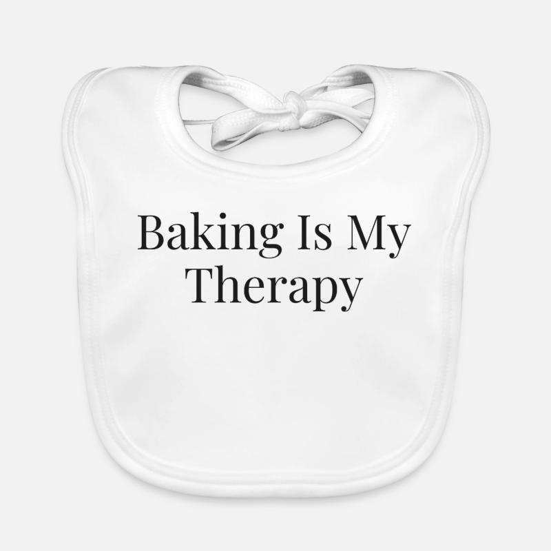 Baking is my therapy Organic Baby Bibs