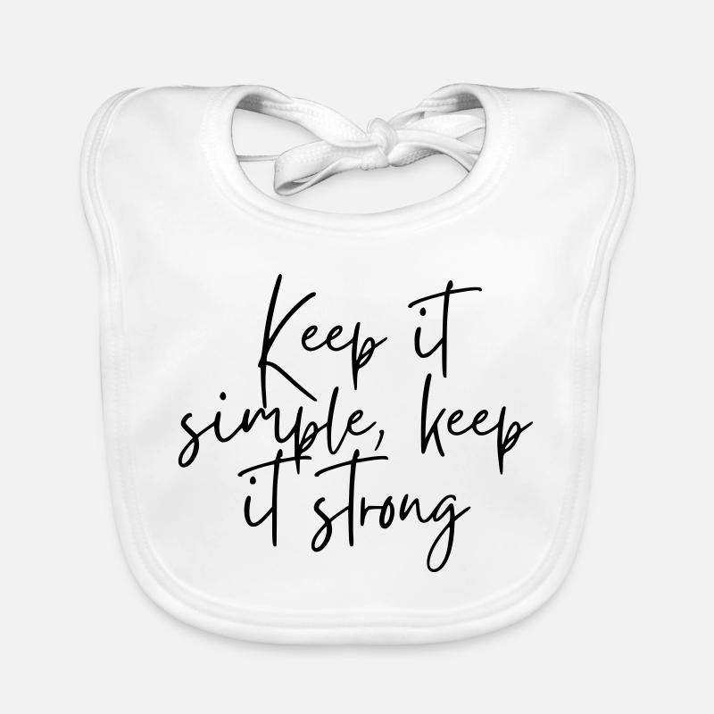 Reste simple, reste fort Bavoir bio Bébé