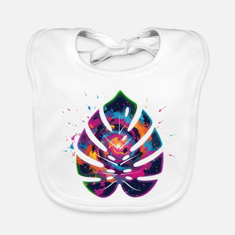 Conception de la feuille d’explosion de couleur Bavoir bio Bébé