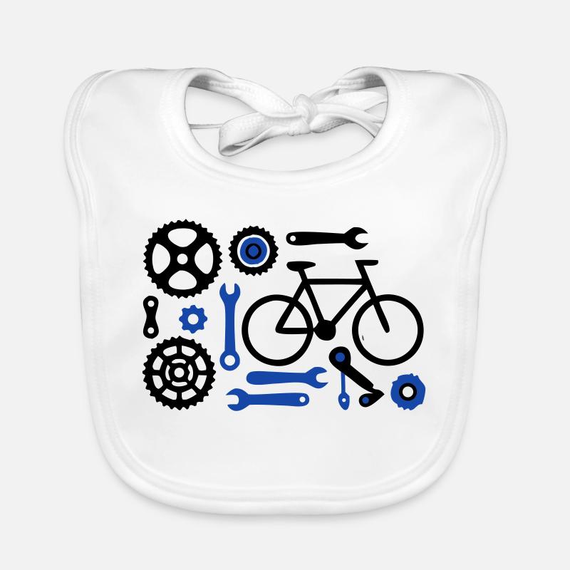 Cool Bicycle Tool Parts Set Organic Baby Bibs