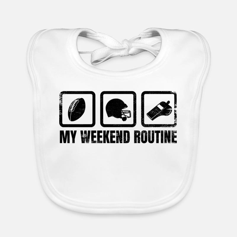Football Wochenendroutine Baby Bio-Lätzchen