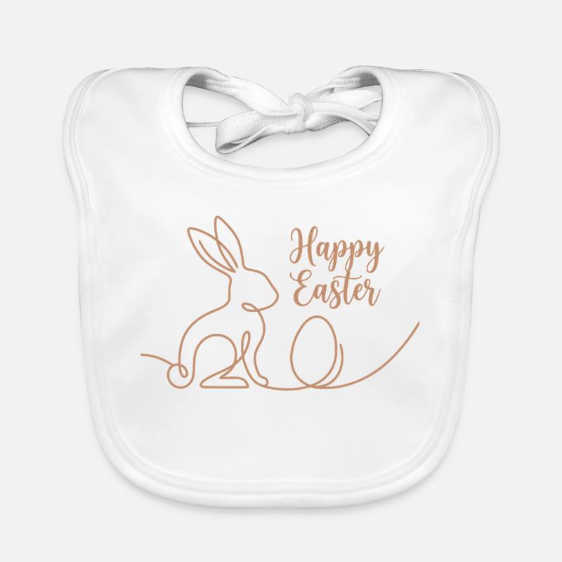 Happy Easter, Cute Bunny Easter Hoodie Baby Bio-Lätzchen
