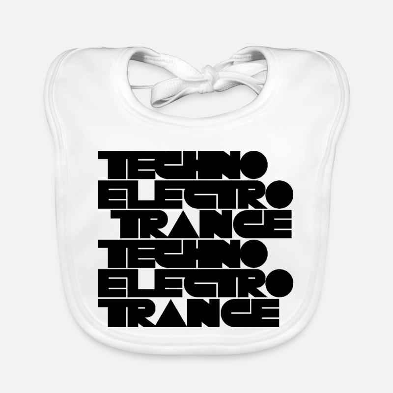 Musique techno électro trance Bavoir bio Bébé